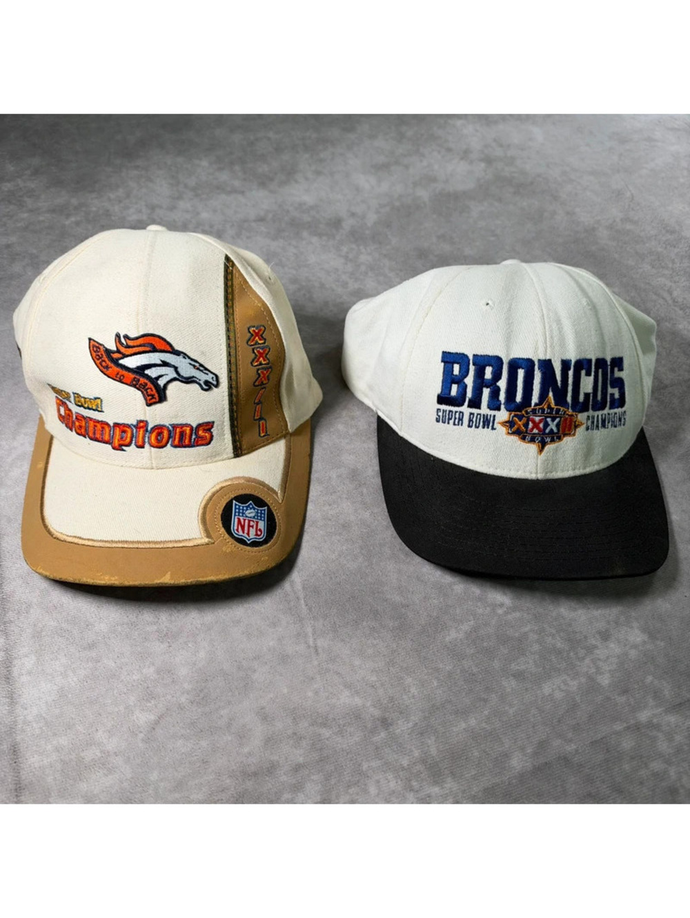 Vintage Denver Broncos Super Bowl Hat Lot Nike Logo Athletic Cap